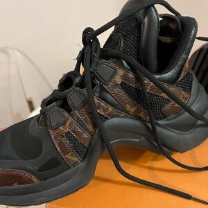 Louis Vuitton Black and Brown Chunky Sneakers